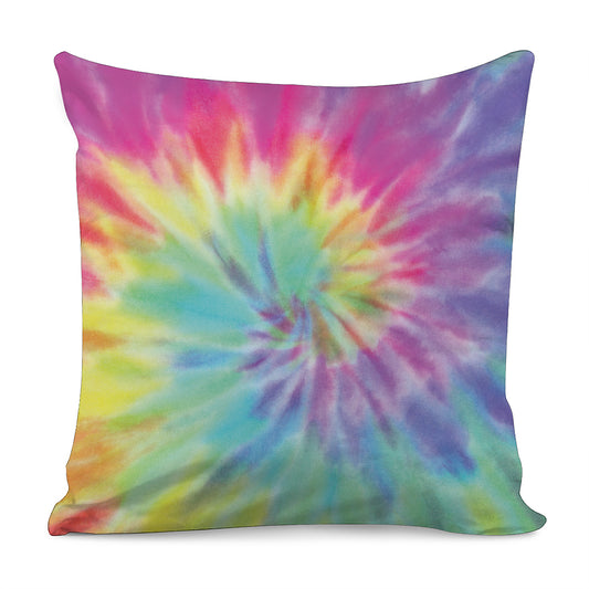 Pastel Spiral Tie Dye Print Pillow Cover