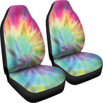 Pastel Spiral Tie Dye Print Universal Fit Car Seat Covers