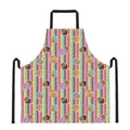Pastel Striped Cupcake Pattern Print Apron