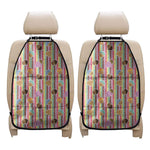 Pastel Striped Cupcake Pattern Print Car Seat Organizers