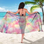 Pastel Tie Dye Print Beach Sarong Wrap