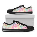 Pastel Tie Dye Print Black Low Top Sneakers