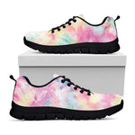 Pastel Tie Dye Print Black Sneakers