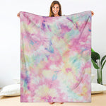 Pastel Tie Dye Print Blanket