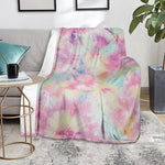 Pastel Tie Dye Print Blanket
