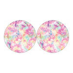 Pastel Tie Dye Print Car Coasters