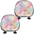 Pastel Tie Dye Print Car Headrest Covers