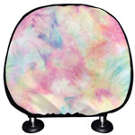 Pastel Tie Dye Print Car Headrest Covers