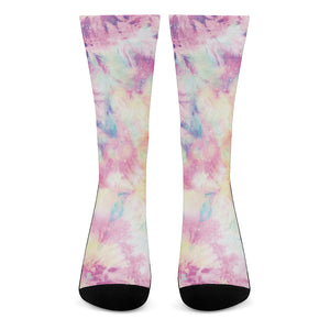 Pastel Tie Dye Print Crew Socks