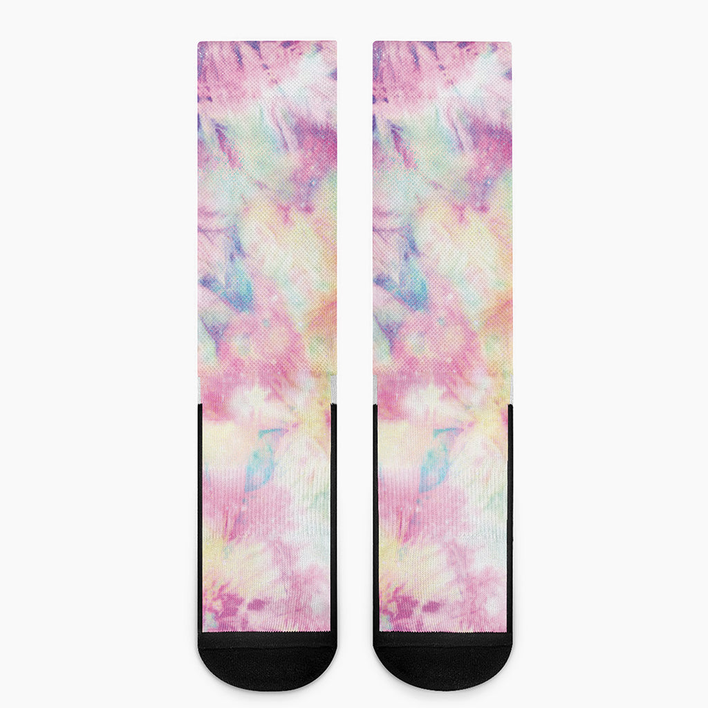 Pastel Tie Dye Print Crew Socks