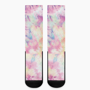 Pastel Tie Dye Print Crew Socks