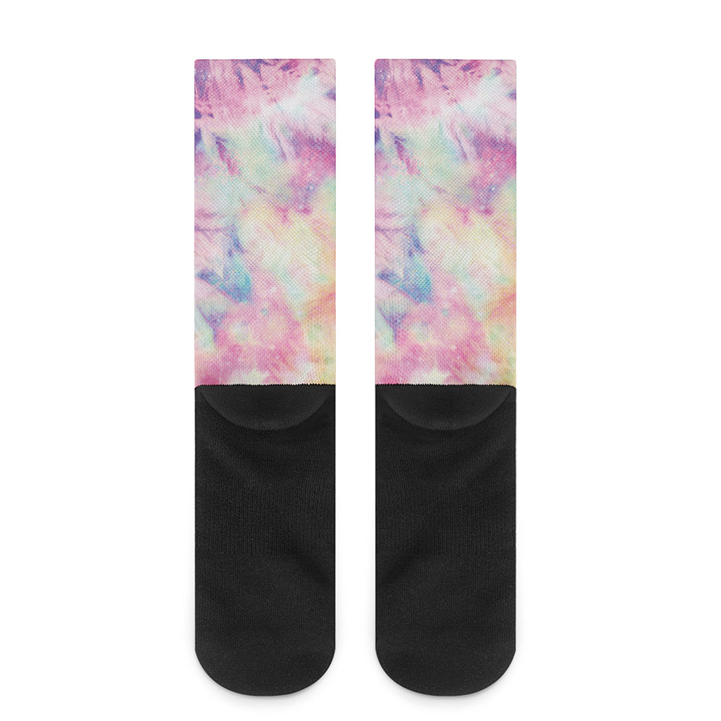 Pastel Tie Dye Print Crew Socks