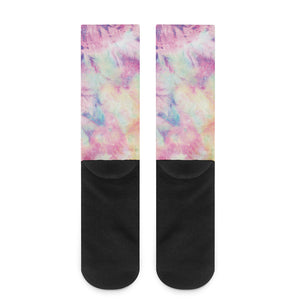 Pastel Tie Dye Print Crew Socks