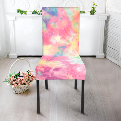 Pastel Tie Dye Print Dining Chair Slipcover