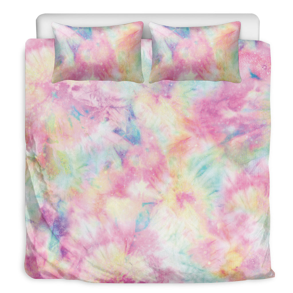 Pastel Tie Dye Print Duvet Cover Bedding Set