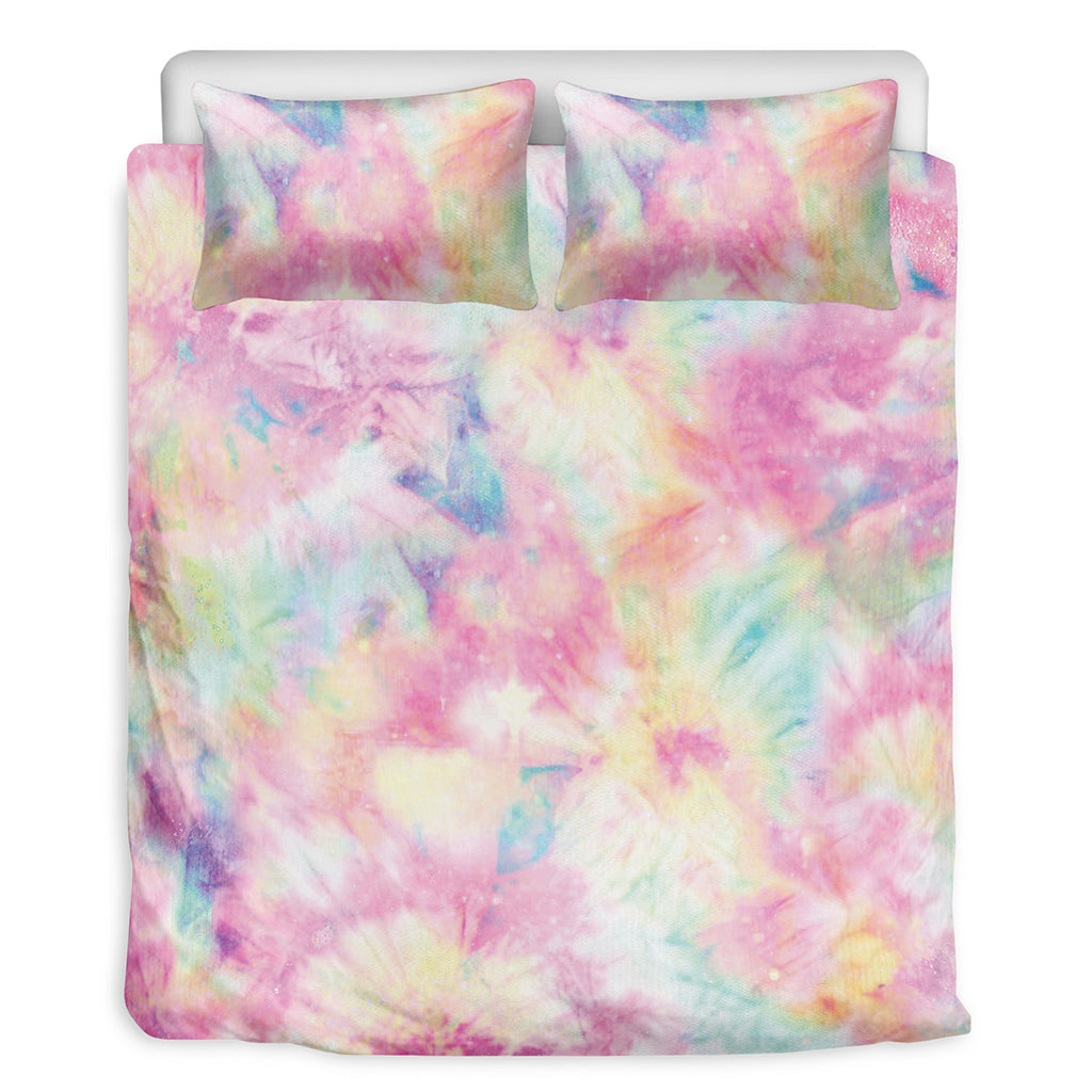 Pastel Tie Dye Print Duvet Cover Bedding Set