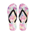 Pastel Tie Dye Print Flip Flops