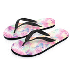 Pastel Tie Dye Print Flip Flops