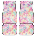 Pastel Tie Dye Print Front and Back Car Floor Mats