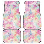 Pastel Tie Dye Print Front and Back Car Floor Mats
