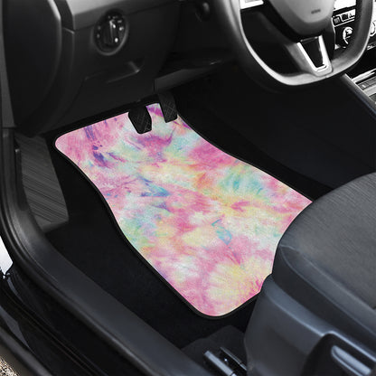 Pastel Tie Dye Print Front Car Floor Mats