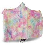 Pastel Tie Dye Print Hooded Blanket