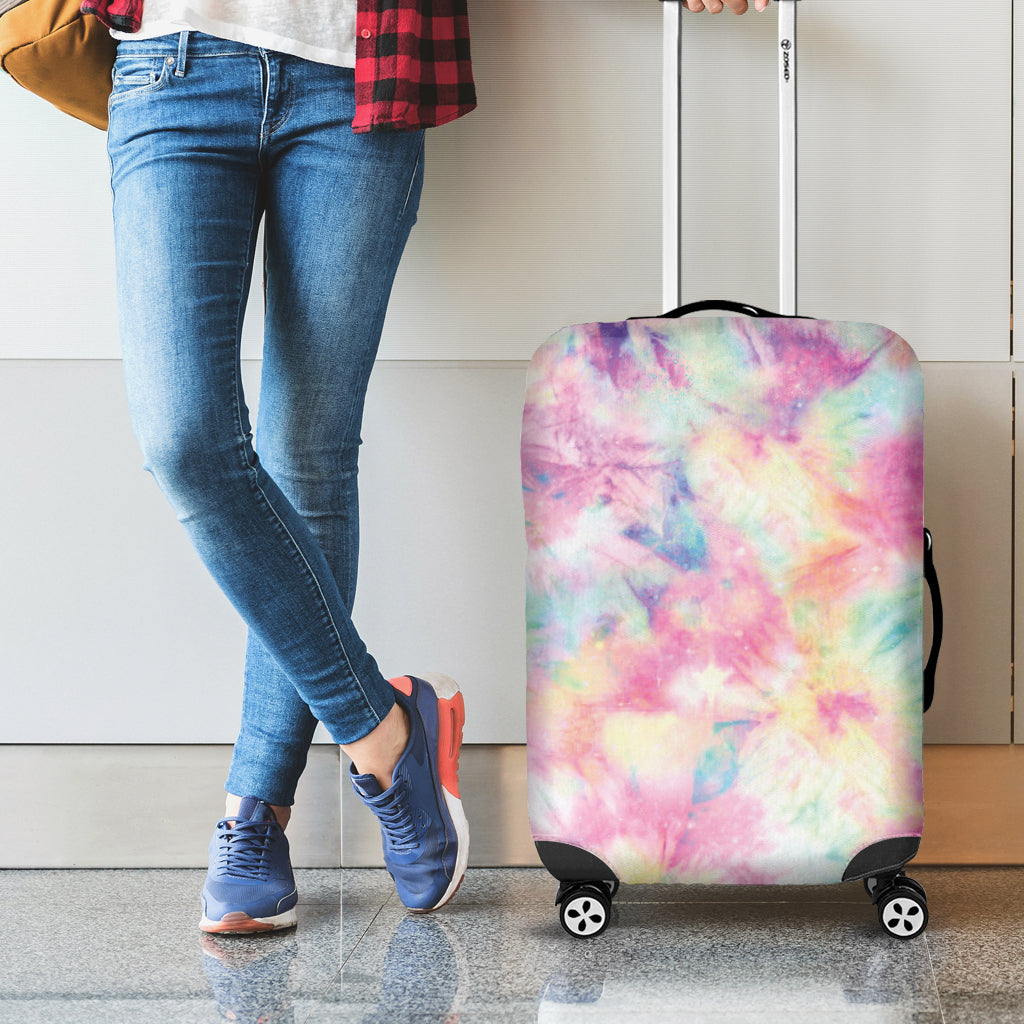Pastel Tie Dye Print Luggage Cover