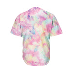 Pastel Tie Dye Print Men's Baseball Jersey