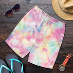 Pastel Tie Dye Print Men's Shorts