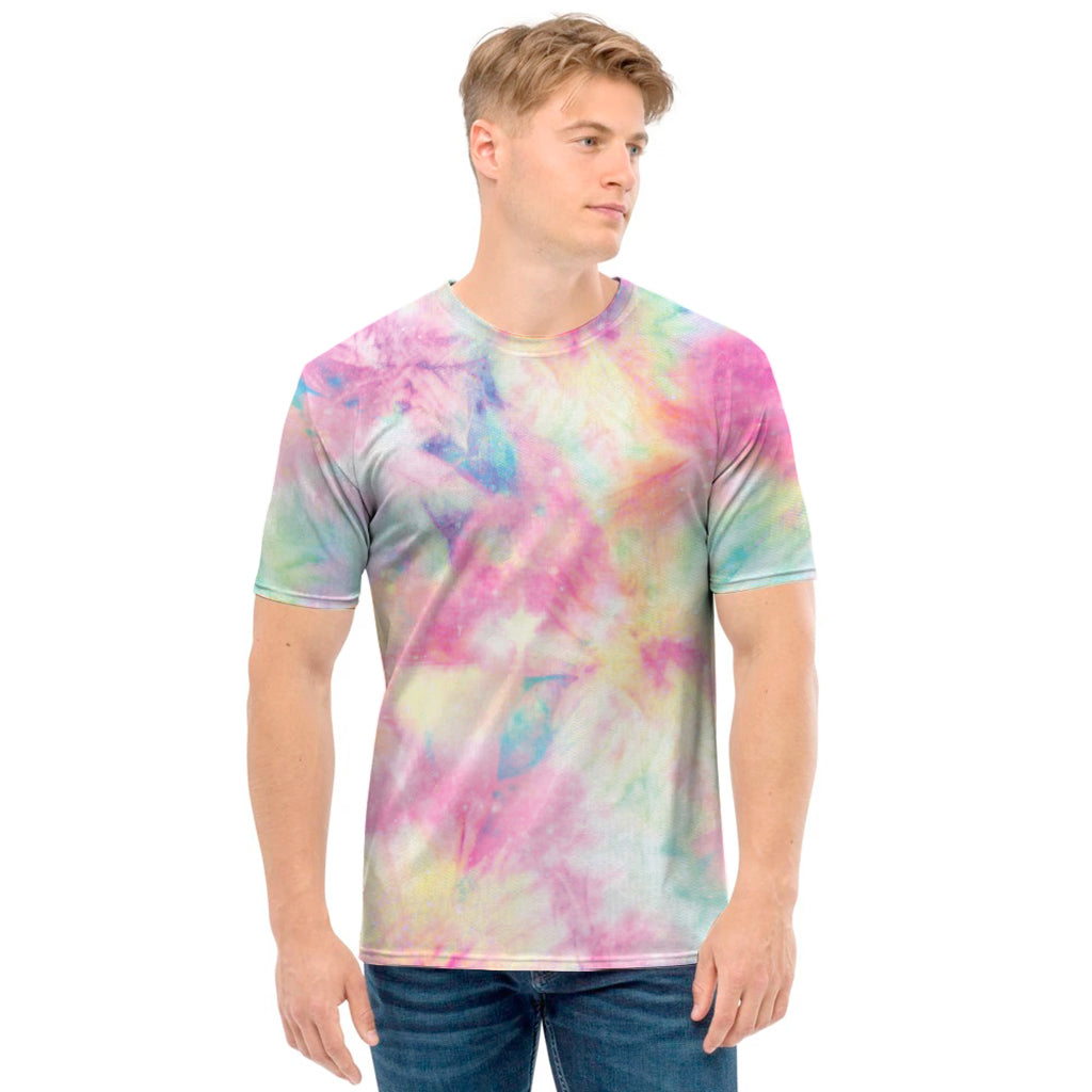 Pastel Tie Dye Print Men's T-Shirt