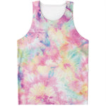 Pastel Tie Dye Print Men's Tank Top