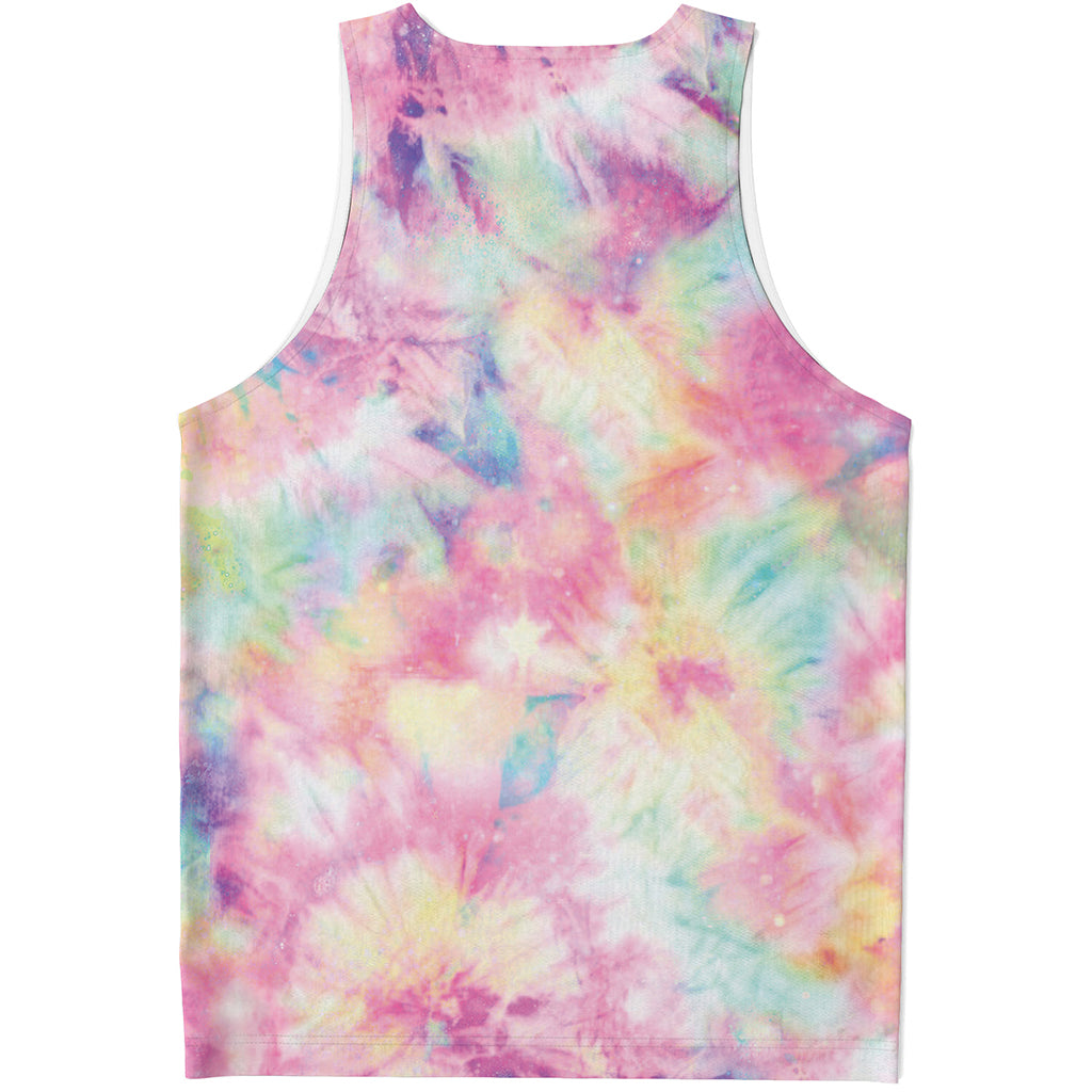 Pastel Tie Dye Print Men's Tank Top