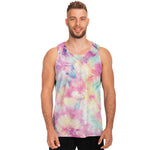 Pastel Tie Dye Print Men's Tank Top