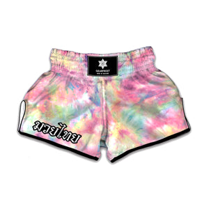 Pastel Tie Dye Print Muay Thai Boxing Shorts