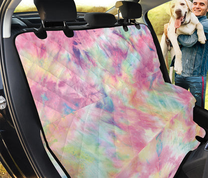 Pastel Tie Dye Print Pet Car Back Seat Cover
