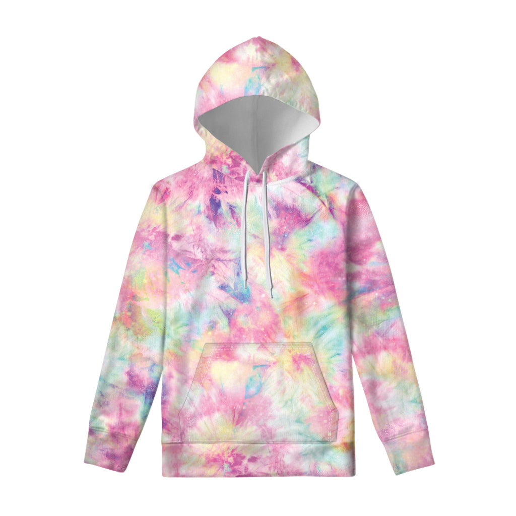 Pastel Tie Dye Print Pullover Hoodie