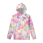 Pastel Tie Dye Print Pullover Hoodie