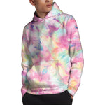 Pastel Tie Dye Print Pullover Hoodie