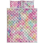 Pastel Tie Dye Print Quilt Bed Set