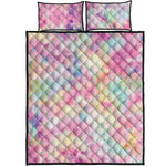 Pastel Tie Dye Print Quilt Bed Set