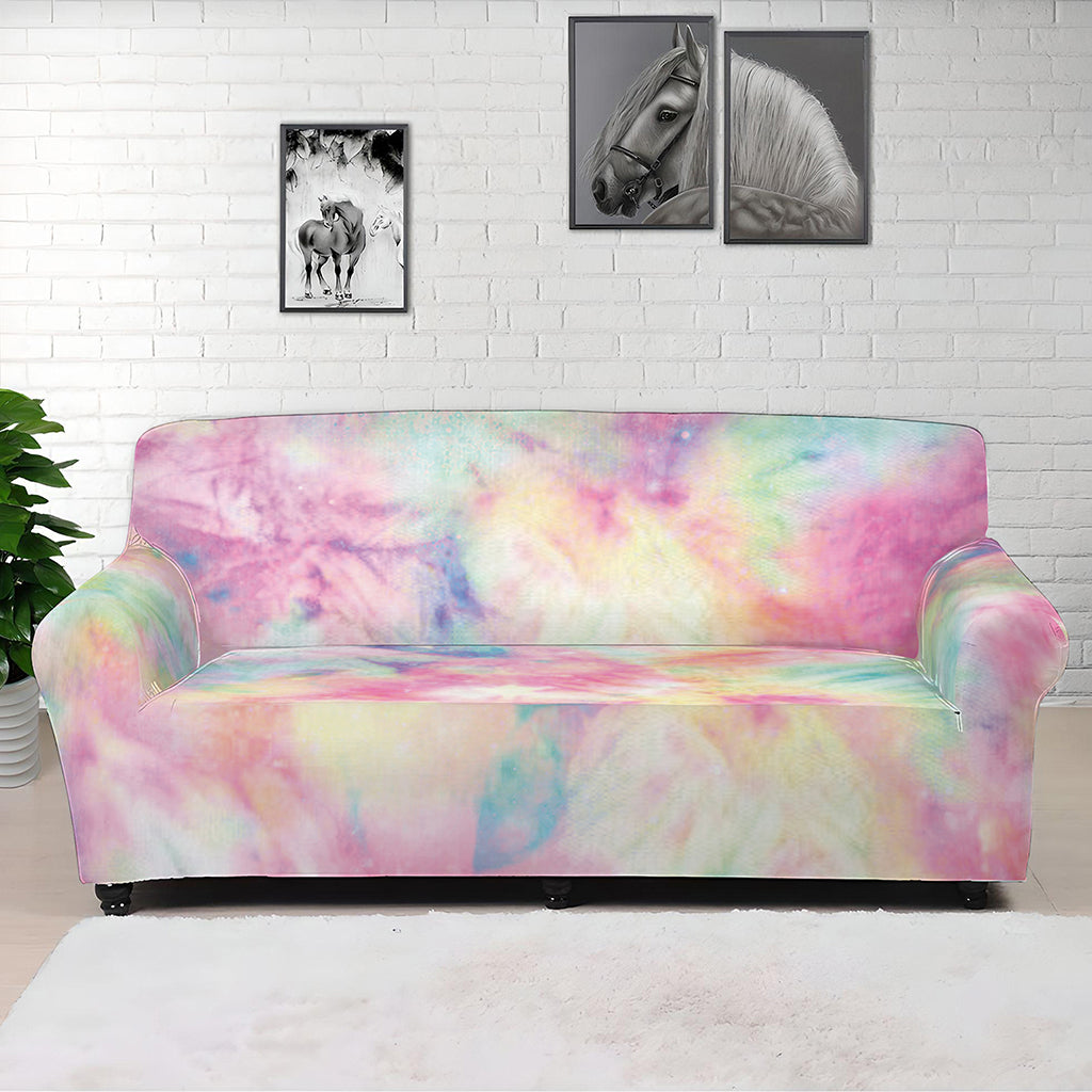 Pastel Tie Dye Print Sofa Cover