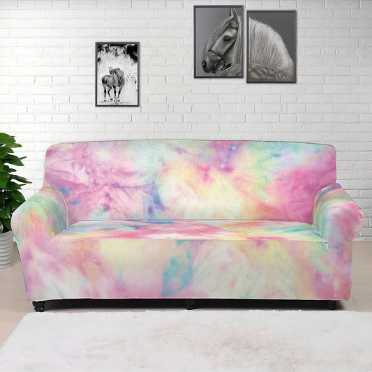 Pastel Tie Dye Print Sofa Cover