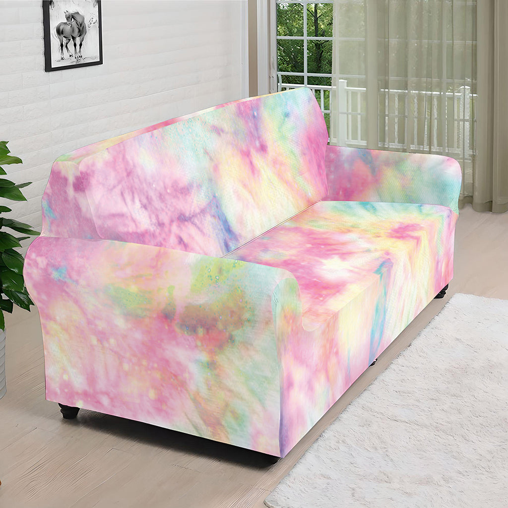 Pastel Tie Dye Print Sofa Cover