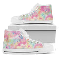 Pastel Tie Dye Print White High Top Sneakers