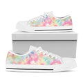 Pastel Tie Dye Print White Low Top Sneakers