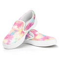 Pastel Tie Dye Print White Slip On Sneakers