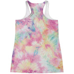 Pastel Tie Dye Print Women's Racerback Tank Top