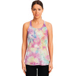Pastel Tie Dye Print Women's Racerback Tank Top