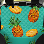 Pastel Turquoise Pineapple Pattern Print Pet Car Back Seat Cover