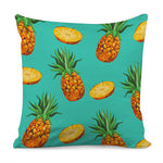Pastel Turquoise Pineapple Pattern Print Pillow Cover